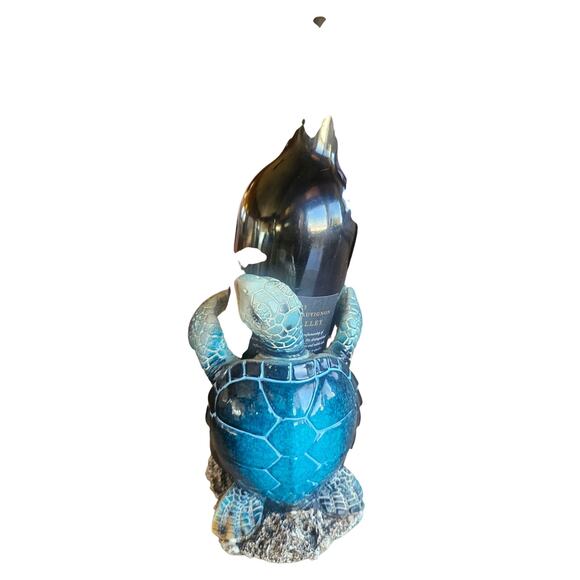 Sea Turtle Wine Bottle Holder Ceramic Heavy Unique - Picture 12 of 14